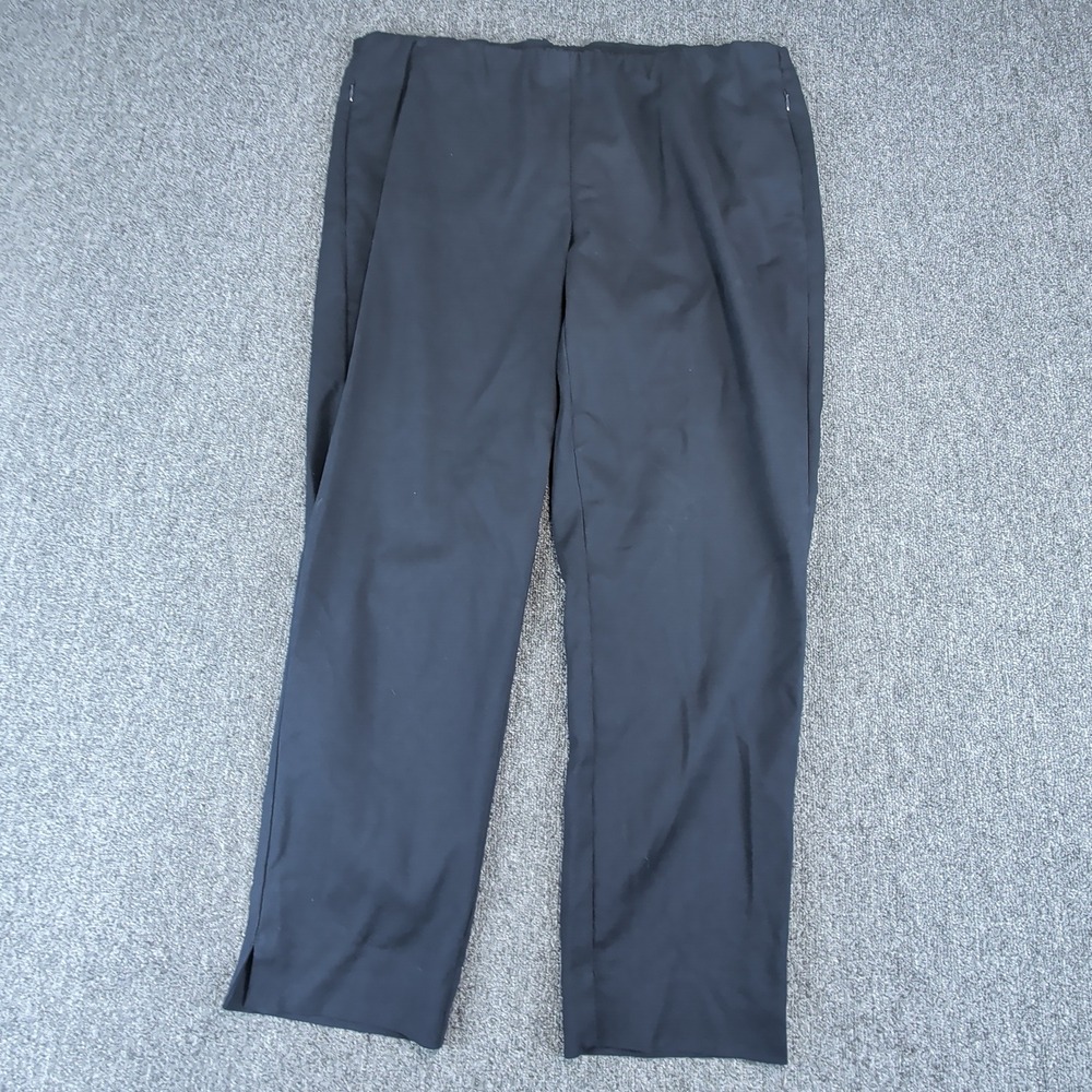 J. Jill Classic Essential Cotton Stretch Pants Women 20 Black Tapered Side Zip